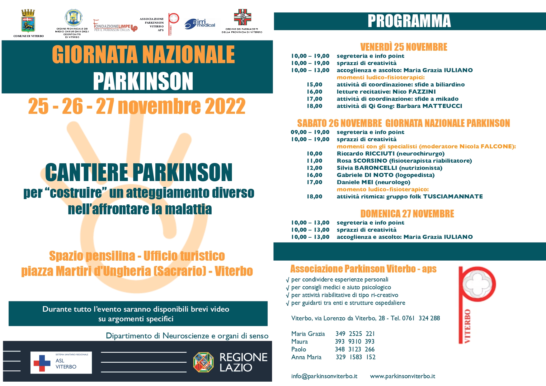 programma giornata parkinson