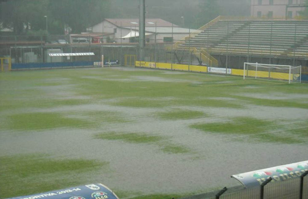 Viterbese-Albalonga: partita rinviata per maltempo campo impraticabile