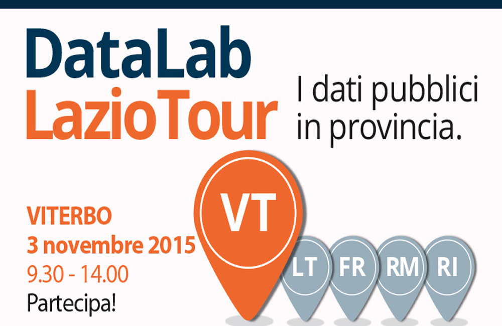 DataLab Lazio Tour a Viterbo, progetto sviluppo locale