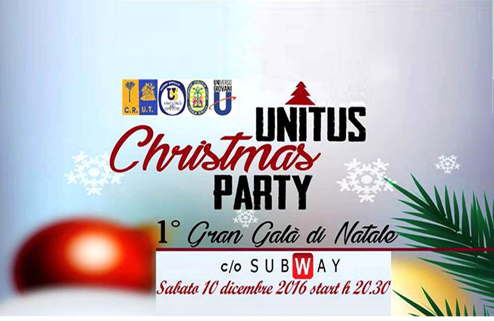 Unitus Christmas Party 2016 al Subway Viterbo il 10 dicembre