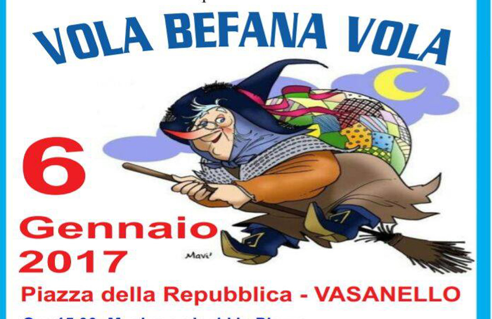 “Vola Befana Vola”, giochi e tombolata a Vasanello