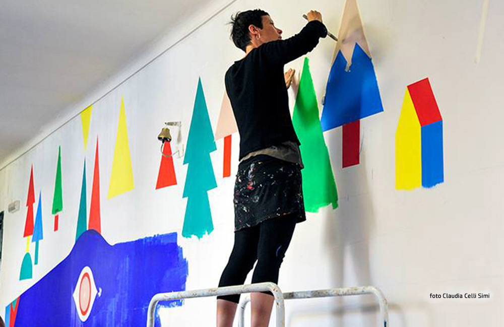 Disegnare il bosco: i murales  un dono di Librimmaginari a Viterbo