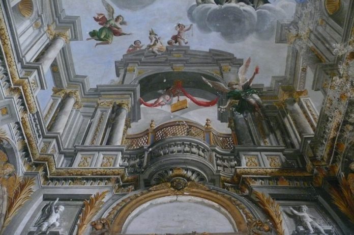 Antonio Colli, affreschi dell'ex chiesa di Santa Caterina, particolare.