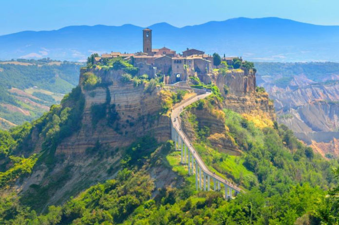 Panorama of a medieval village in Tuscany, Italy. Europe