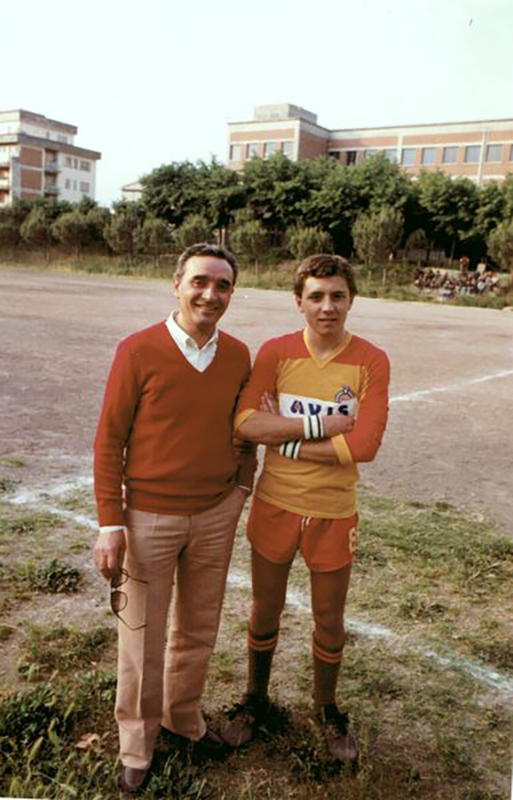 Evaldo Cipolloni con il padre Mario
