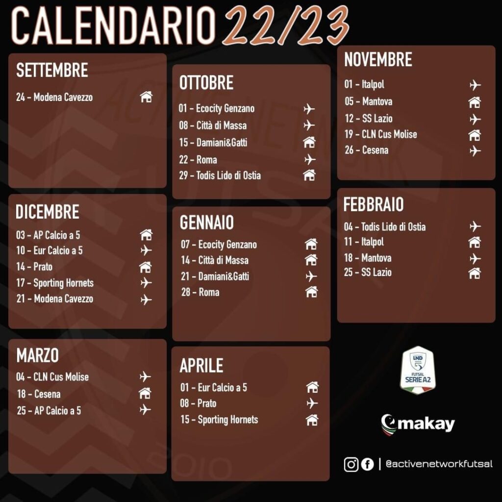 calendario Futsal