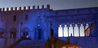 Palazzo Papale illuminato