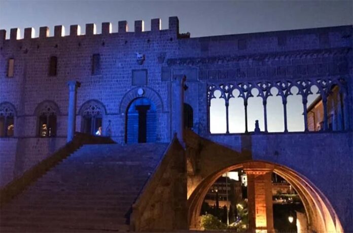 Palazzo Papale illuminato