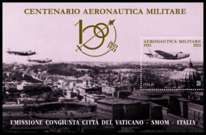 Foglietto 100 anni Aeronautica  congiunto provino