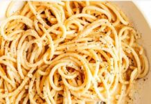 Spaghetti provolone e agrumi