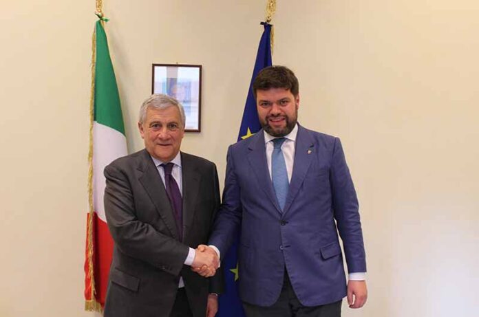 Alessandro Romoli e Antonio Tajani