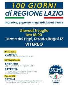 100 giorni di regione lazio