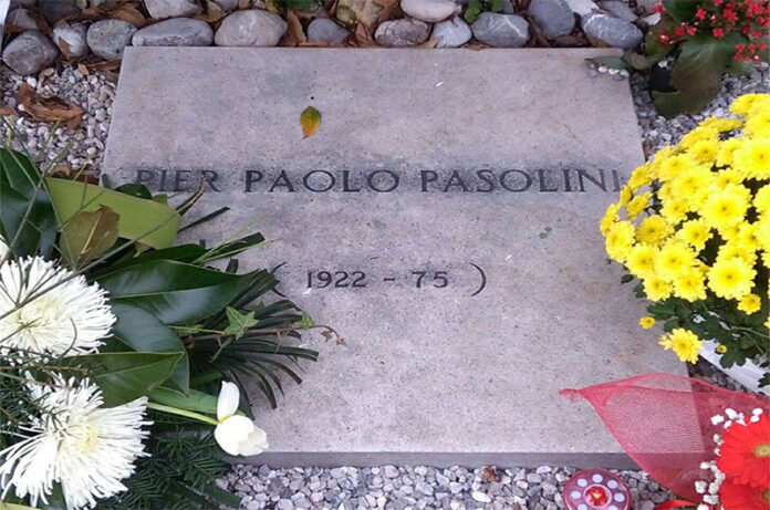 Pier Paolo Pasolini lapide