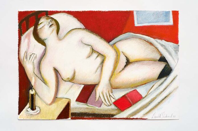 Danielle Orchard, After Beckmann, 2023, oil pastel on paper