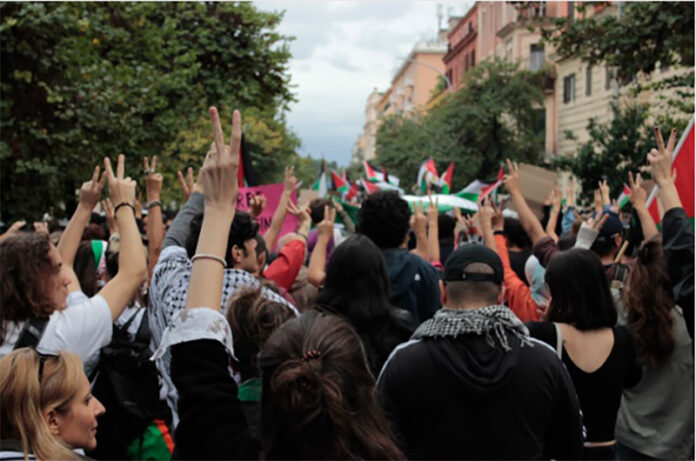 manifestazione pace in Palestina