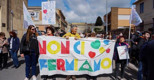 Manifestazione marzo 1 Ospedale di Tarquinia dentro