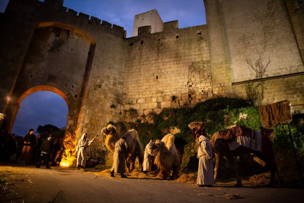 Presepe vivente di Tarquinia, i re magi a dorso di cammello (5)