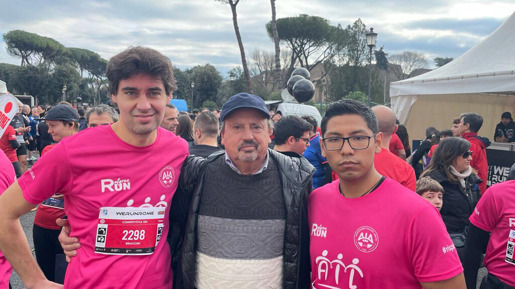 braccini, gasbarri e modoni alla referee run di roma