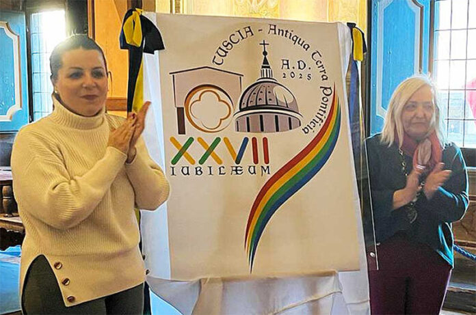 Logo Giubileo 2025 frontini croci