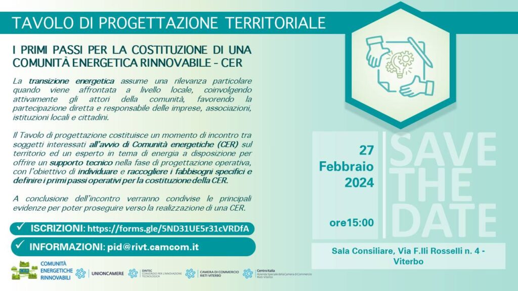 Tavolo progettazione Viterbo