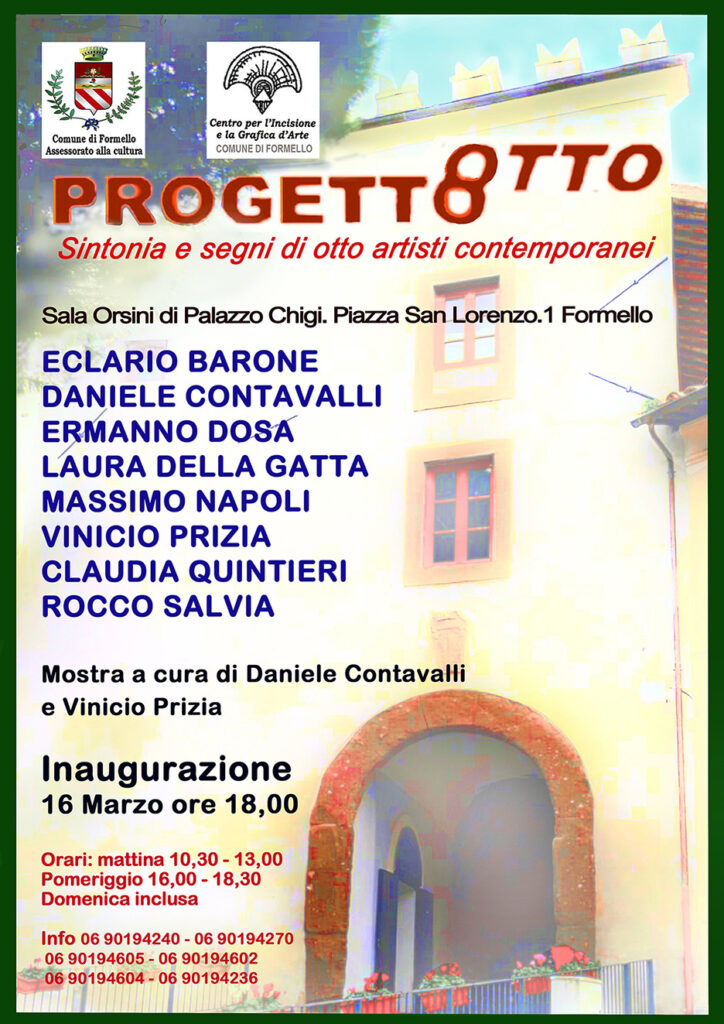 Locandina cartacea mostra progetto 8 rid