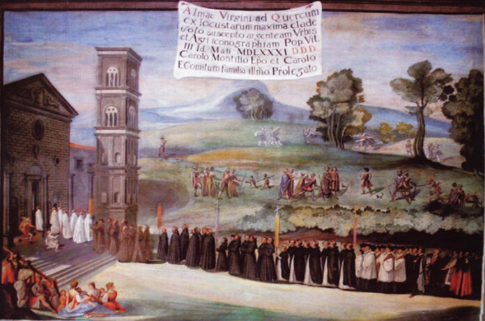 le confraternite IN processione Affresco Palazzo dei Priori sec XVI le confraternite IN processione Affresco Palazzo dei Priori sec XVI