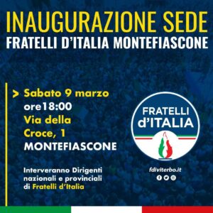 locandina inaugurazione fdi montefiascone