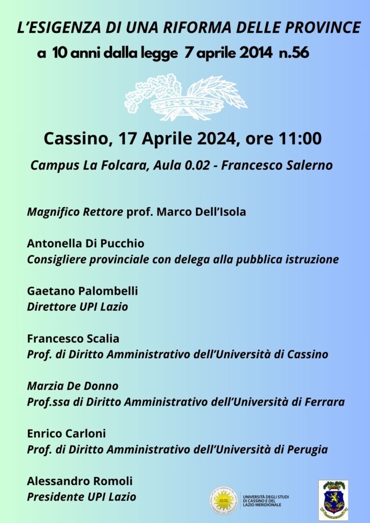 Invito convegno 17 aprile 2024