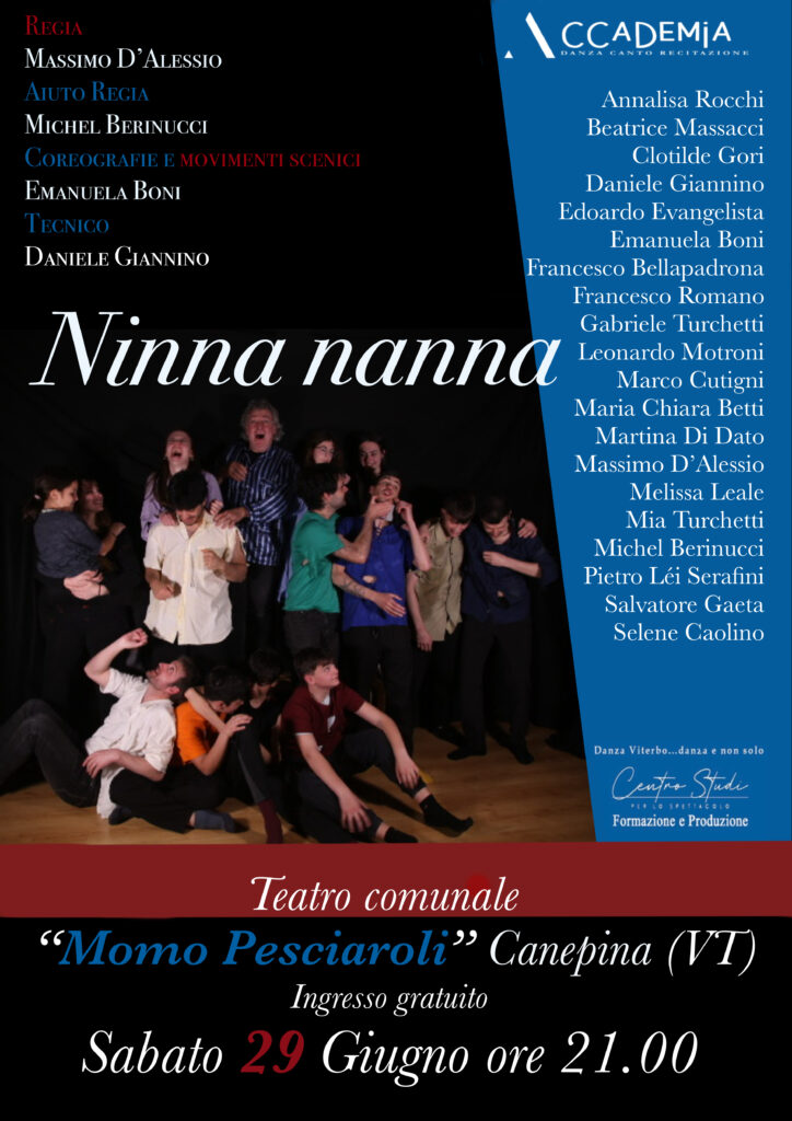 Locandina_Ninna_Nanna Centro studi per lo spettacolo formazione e produzione