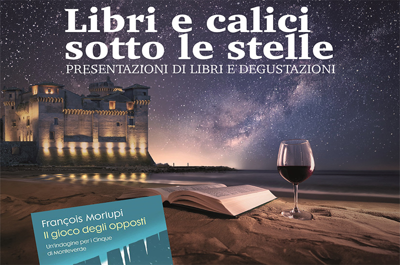 libri e calici sotto le stelle