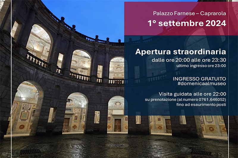 palazzo farnese apertura notturna