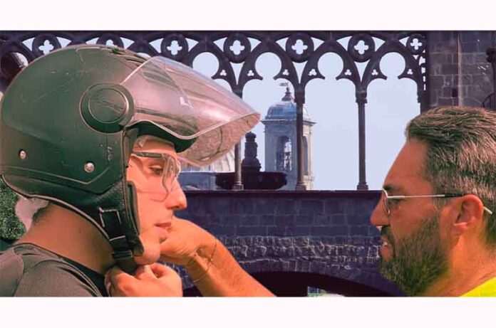 Angeli in moto.In moto senza vista