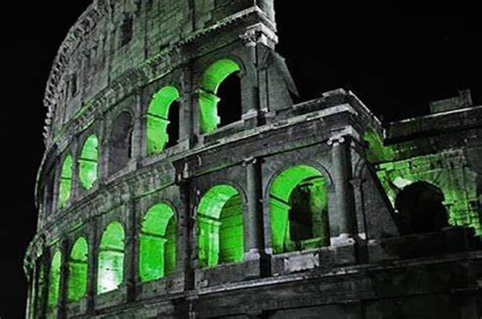 colosseo colorato verde sla-