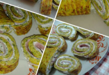 Il benvenuto all’autunno con il rotolo di zucchine farcito con ricotta e prosciutto cotto rotolo di frittata con zucchine e prosciutto cotto