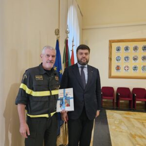 Il Presidente Romoli e il Comandante Caprarelli