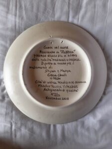 Cinzia Chiulli piatto retro piatto