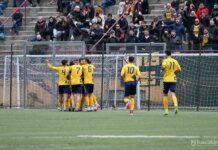 FC Viterbo, Calvigioni-Capuano stendono la Romulea. Al Campo Roma i gialloblu passano 2-1