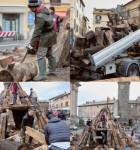 mONTAGGIO DELLA LEGNA FOCAROLI SACRO BOSCO DI bAGNAIA