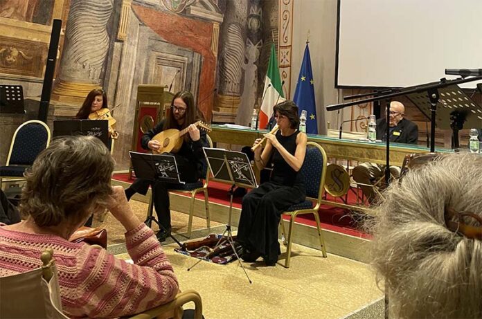 pièce su Giulia Farnese nella Sala Zuccari del Senato a Roma