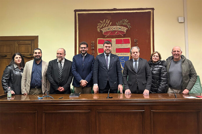 Marco Colarossi-Alessandro Romoli-rappresentanti dei comuni Marco Colarossi-Alessandro Romoli-rappresentanti dei comuni