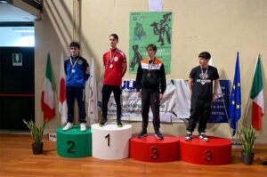 Gabriele Politini sul podio