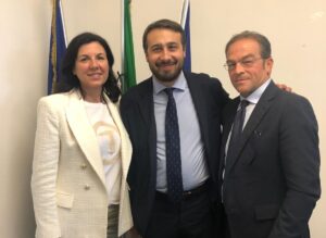 La presidente della consulta Daniela Ballico, il presidente Anci Lazio Daniele Sinibaldi e il vice sidaco Antonio Crabolu