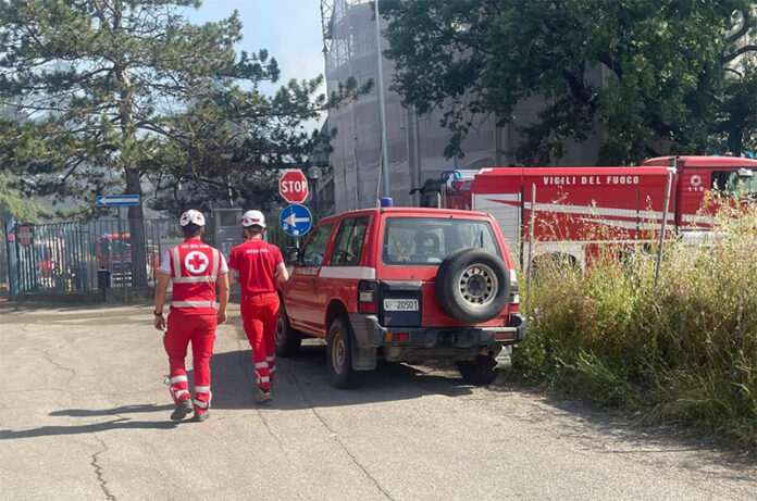 Croce Rossa Viterbo incendio all'Università