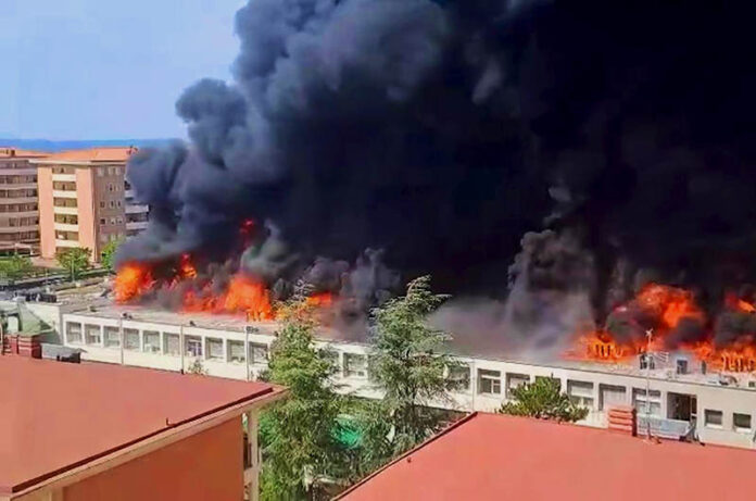 Incendio Universita Viterbo