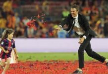 Luis Enrique-commissario tecnico del Paris Saint-Germain, che ha vinto la Champions 2024-2025.