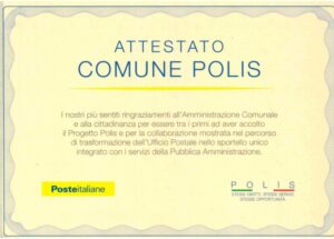 Attestato Polis Comune di Celleno