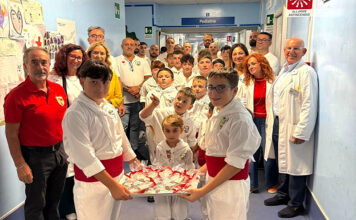 I mini facchini in visita all’Ospedale Santa Rosa di Viterbo