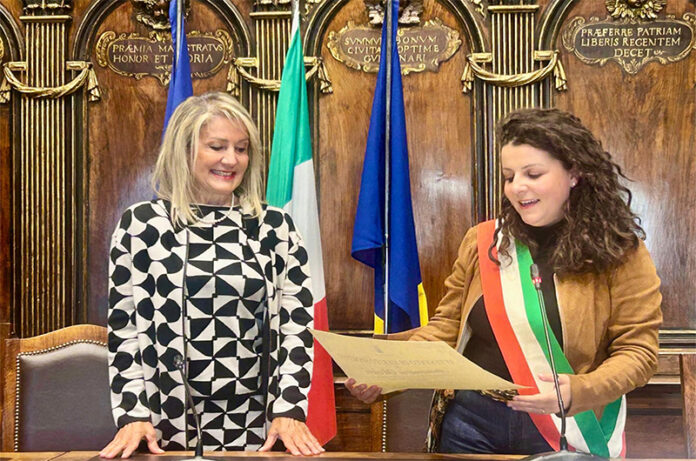 Attestato di merito sportivo ad Annamaria Olivieri