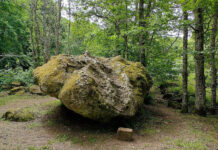 Sasso Naticarello o Rupe Tremante, un enorme masso di trachite alla Faggeta Vetusta del Monte Cimino Sasso Naticarello o Rupe Tremante