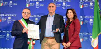 Il Coni premia la Pallacanestro Stella Azzurra Viterbo con la Stella di Bronzo StellaAzzurraVT_Coni_GiorgioRicci